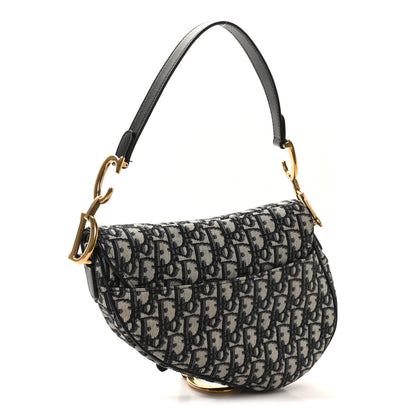 Christian Dior Oblique Saddle Bag Blue 3 of 11