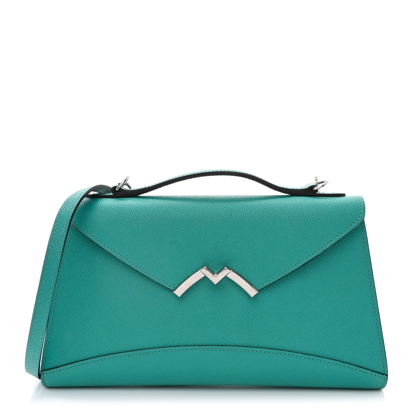 Carat Calfskin Gabrielle Clutch Turquoise