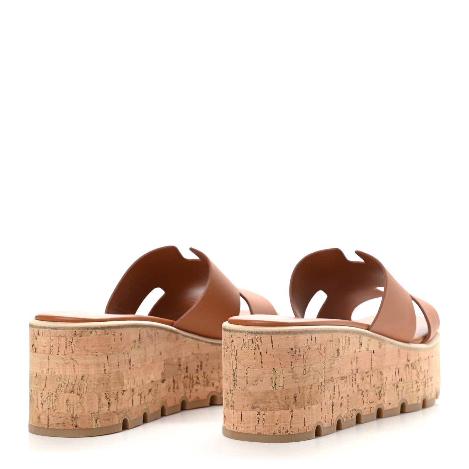Hermes Calfskin Cork Eze 30 Sandals 39 Marron Glaise 4 of 8