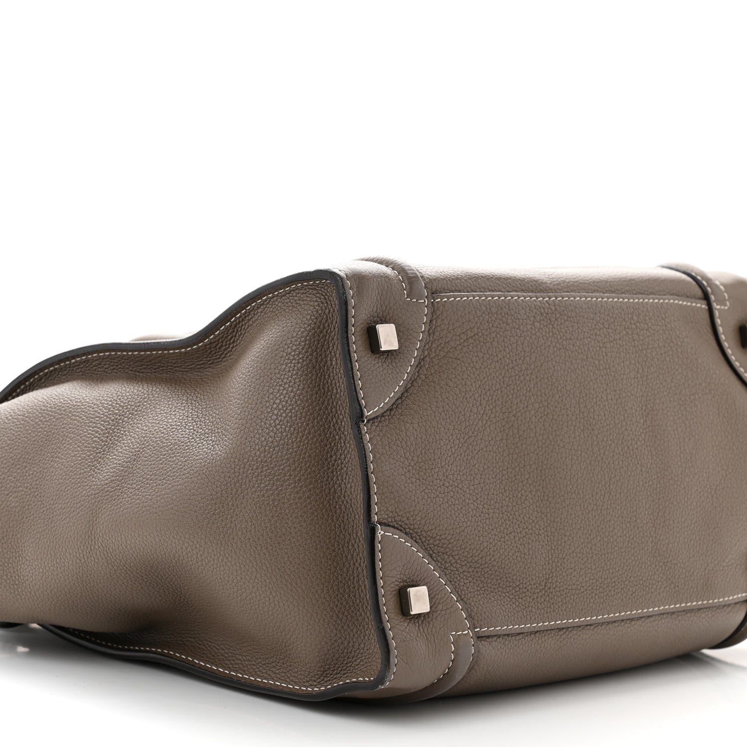 Celine Drummed Calfskin Mini Luggage Souris 9 of 11