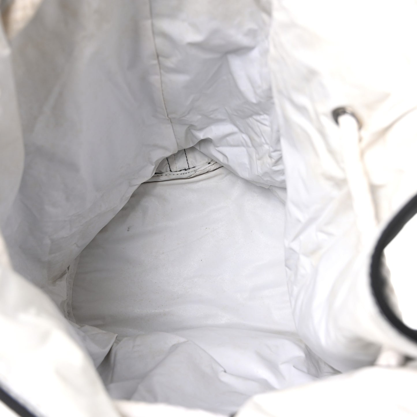 Canvas Drawstring Backpack Black White