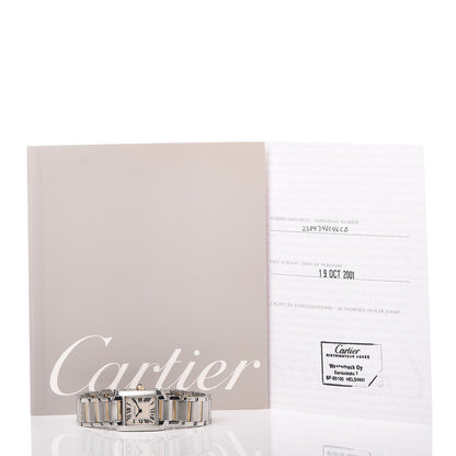Cartier Stainless Steel 18K Yellow Gold 20mm Tank Francaise Quartz Watch 10 of 10