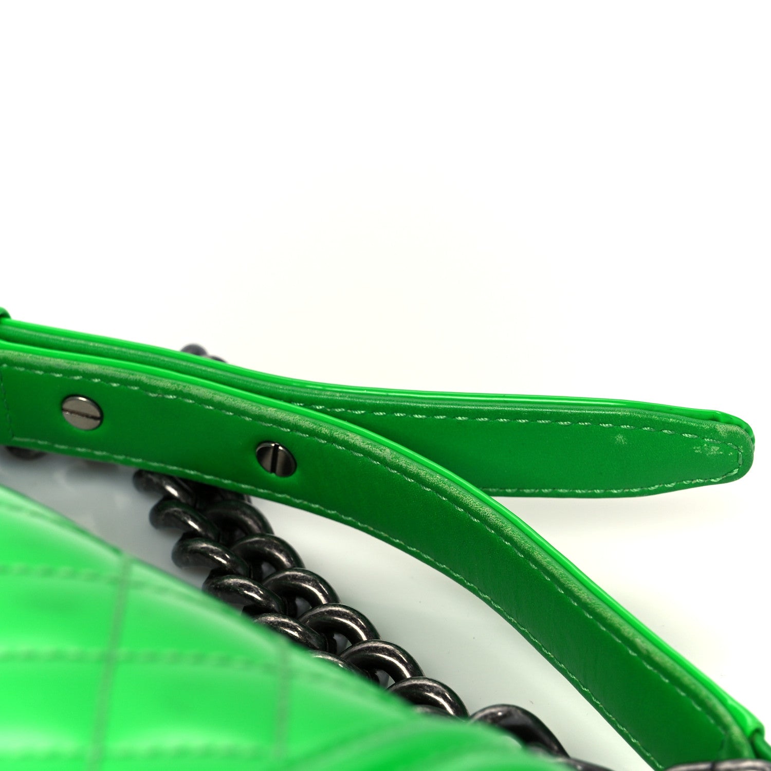 Chanel Patent Quilted Small Boy Flap Green 11 of 11