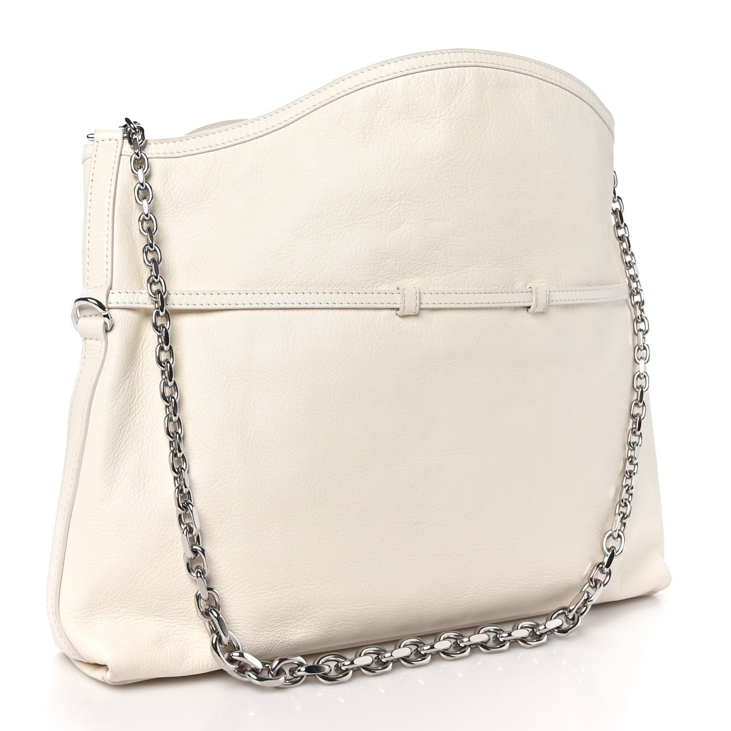 Givenchy Tumbled Calfskin Medium Voyou Bag Ivory 3 of 10