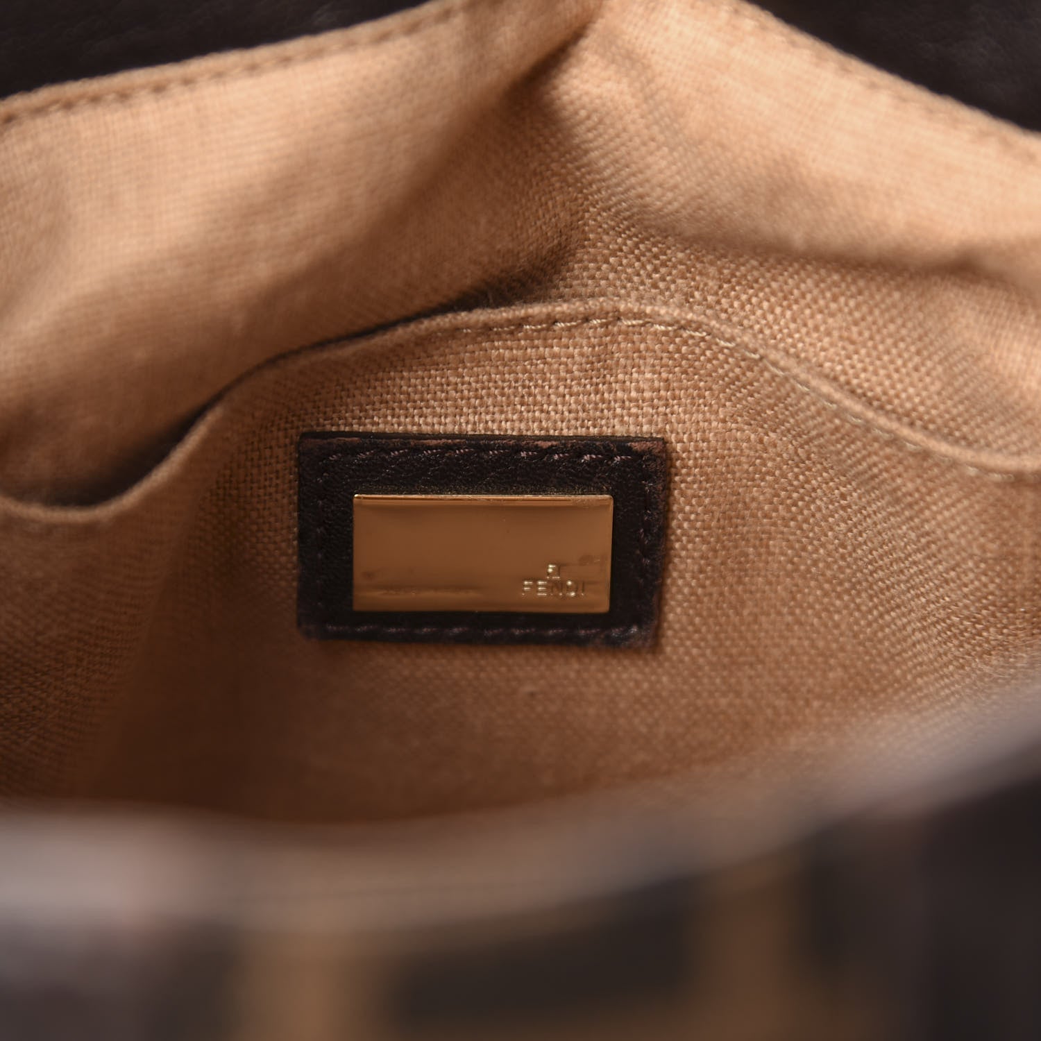 Fendi Zucca Nappa Nuvolata Vitello Tortuga Small Spy Tobacco Moro 8 of 10