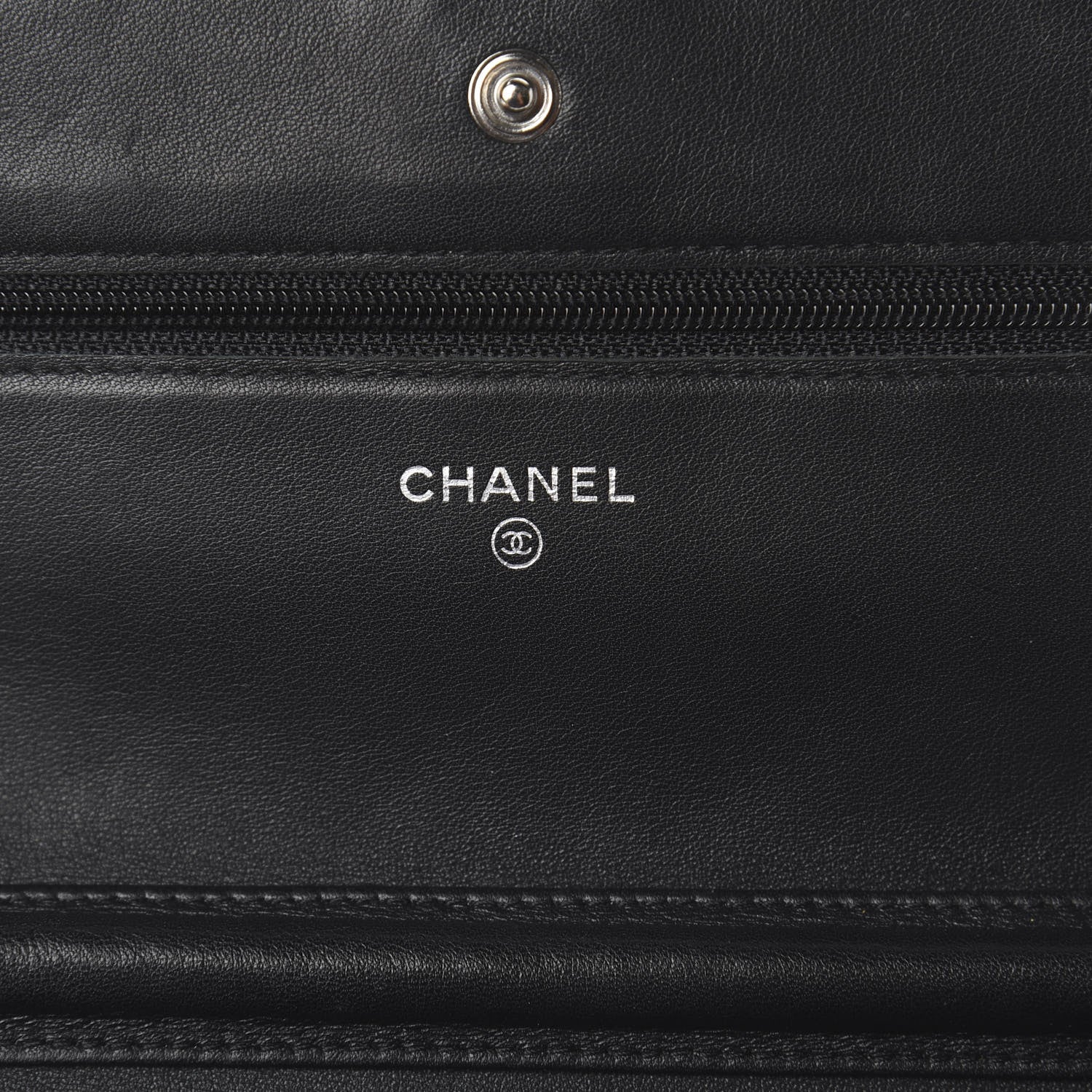 Chanel Patent Quilted Brilliant Wallet On Chain WOC Black 5 of 9