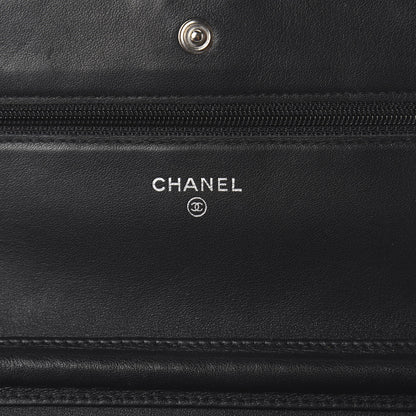 Chanel Patent Quilted Brilliant Wallet On Chain WOC Black 5 of 9