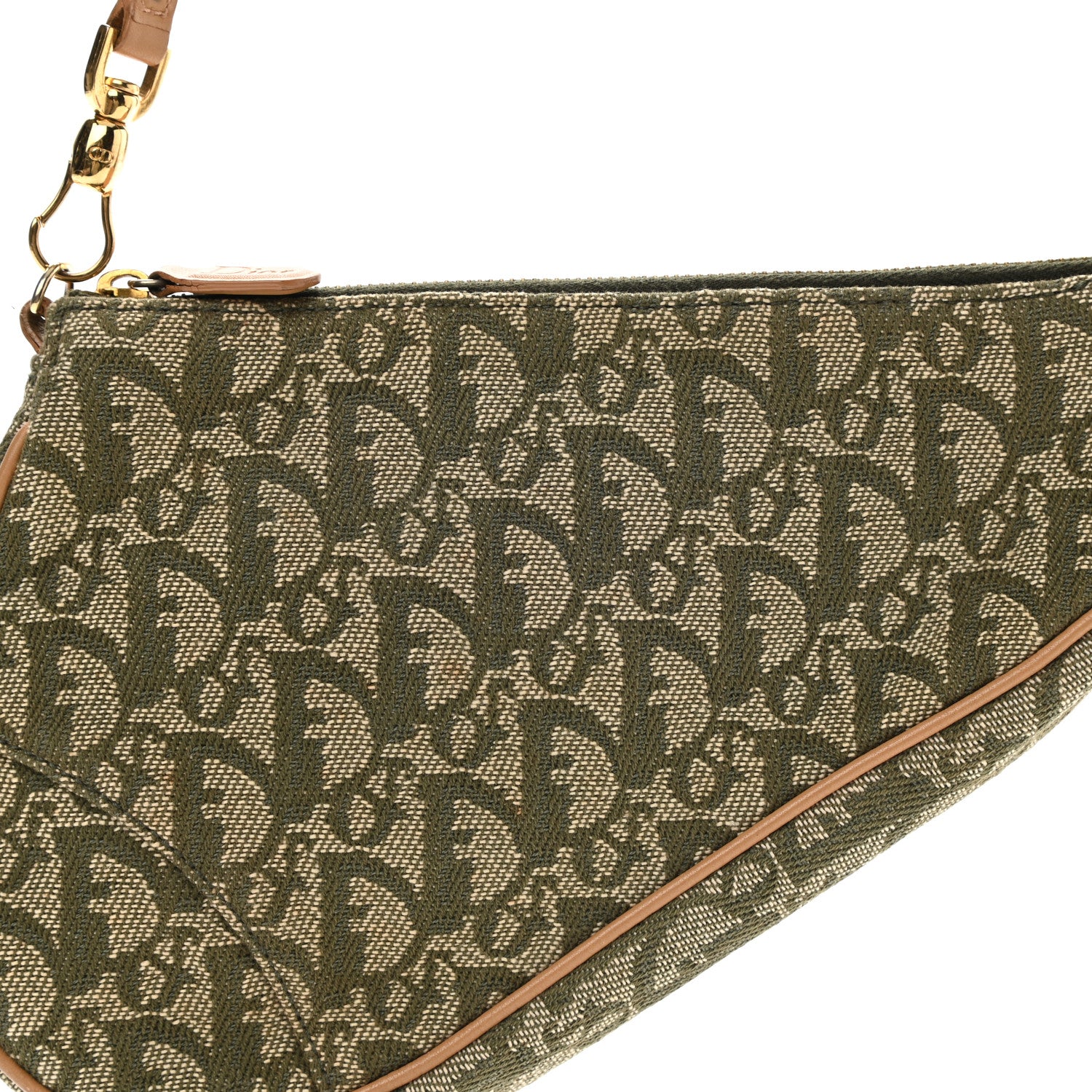 Christian Dior Monogram Mini Saddle Pochette Green 8 of 16