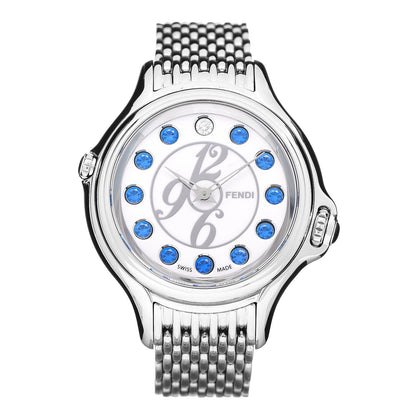 Fendi Stainless Steel Diamond Topaz 38mm Crazy Carats Rotating Gem Quartz Watch 3 of 8