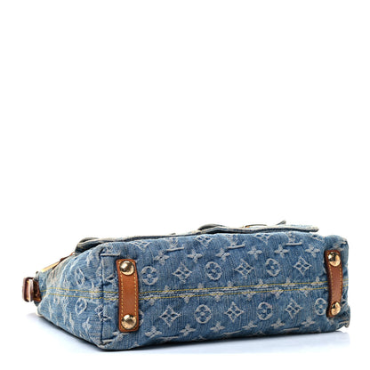 Louis Vuitton Monogram Denim Baggy PM Blue 3 of 4