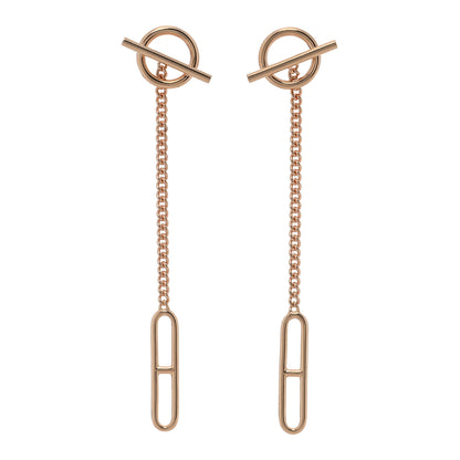 Hermes 18K Rose Gold Echappee Earrings 1 of 4
