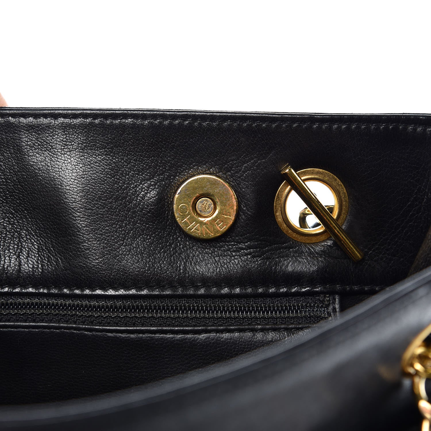 Chanel Lambskin CC Shoulder Bag Black 7 of 8