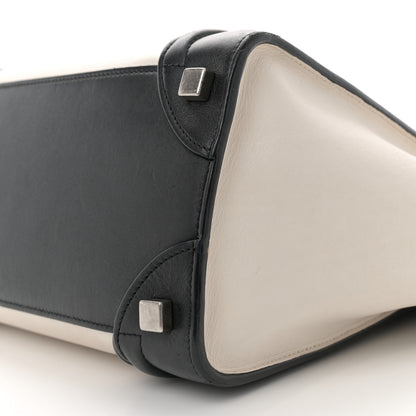 Celine Smooth Calfskin Micro Bi-Color Luggage Black White 10 of 14
