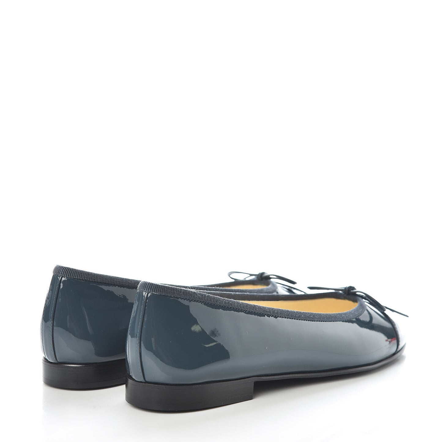Patent Cap Toe Ballerina Flats 36 Blue