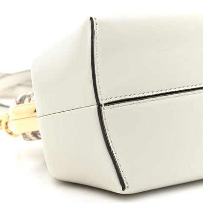 Fendi Shiny Nappa Snakeskin Small Fendi First White Roccia 9 of 11