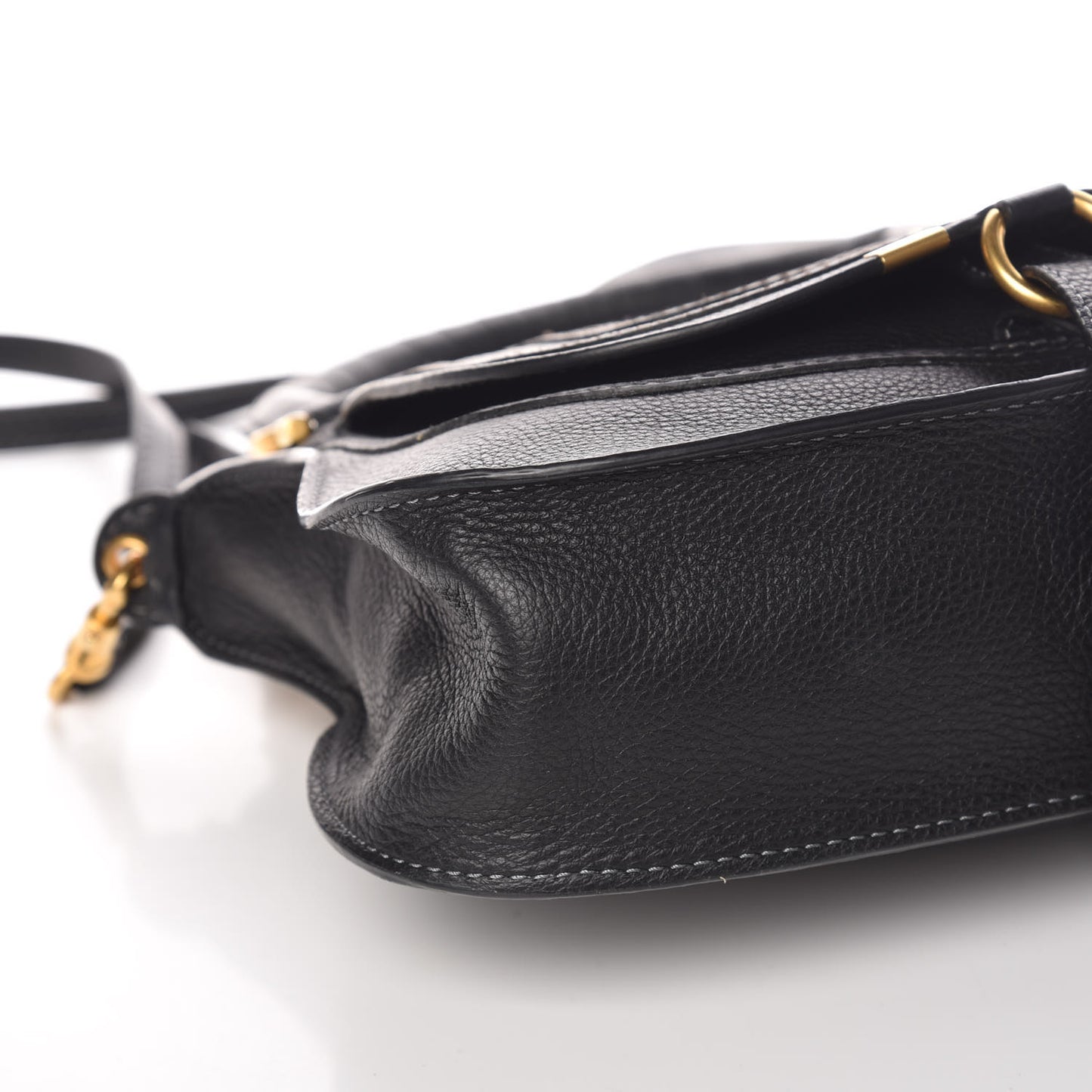 Calfskin Small Marcie Satchel Black