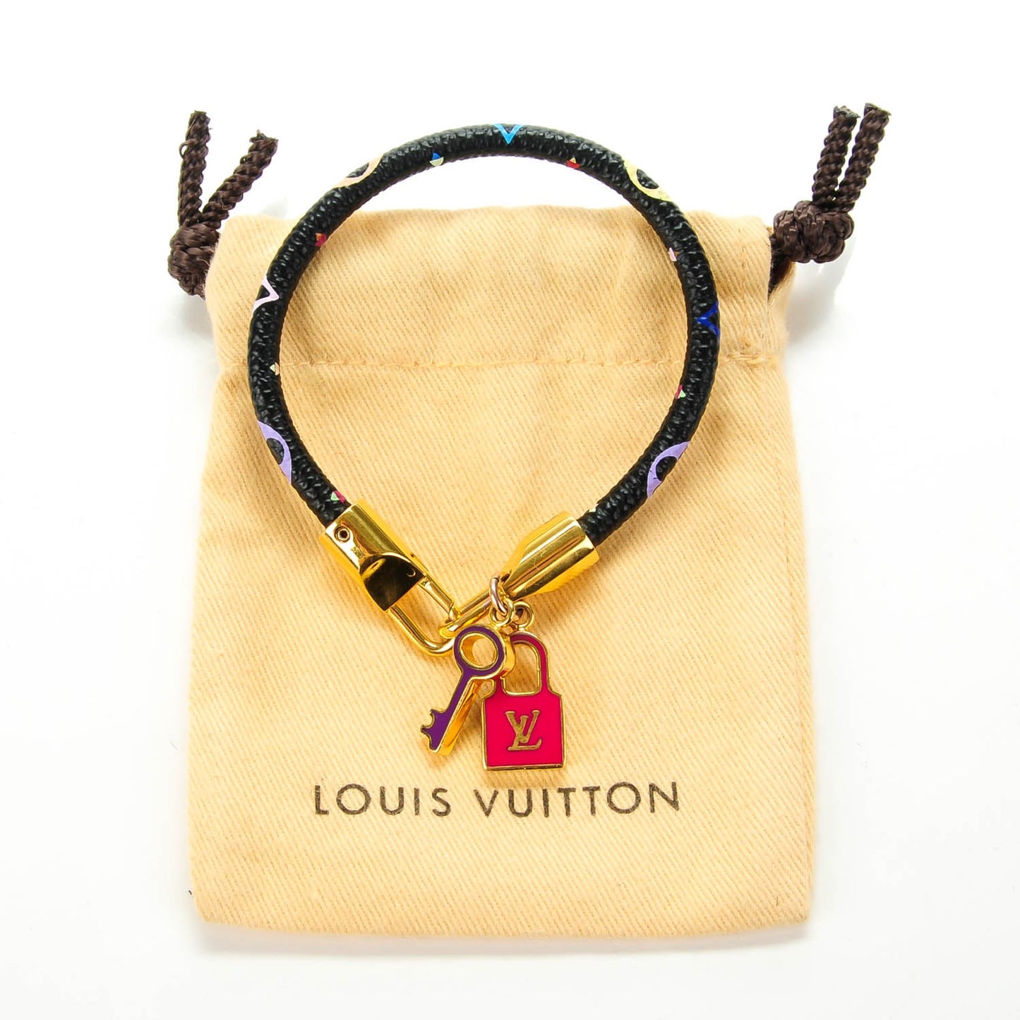 Monogram Multicolor Luck It Bracelet 19 Black