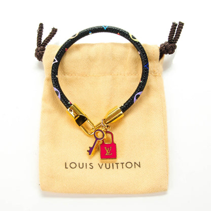 Louis Vuitton Monogram Multicolor Luck It Bracelet 19 Black 5 of 7