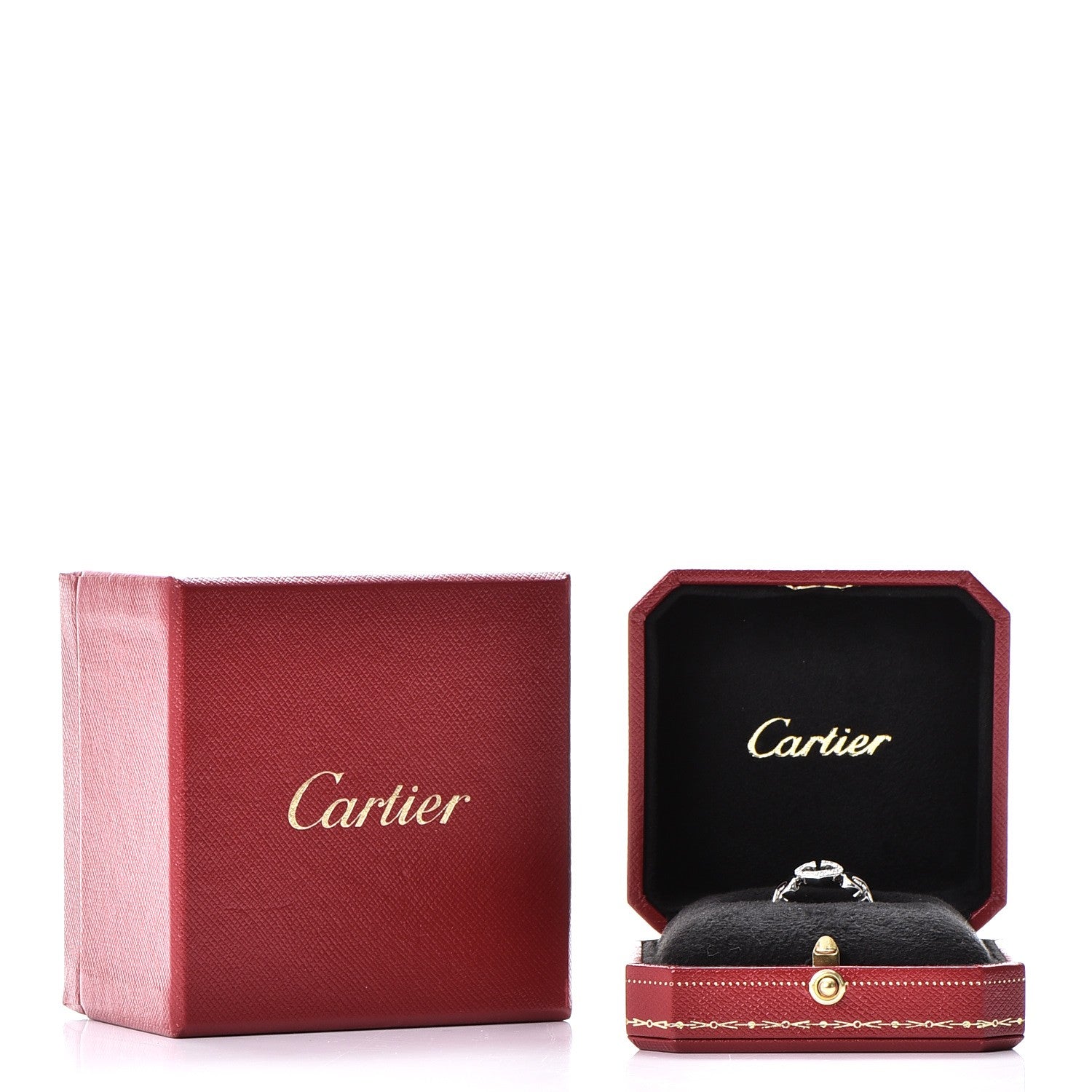Cartier 18K White Gold Diamond Hearts and Symbols Ring 49 4.75 7 of 7