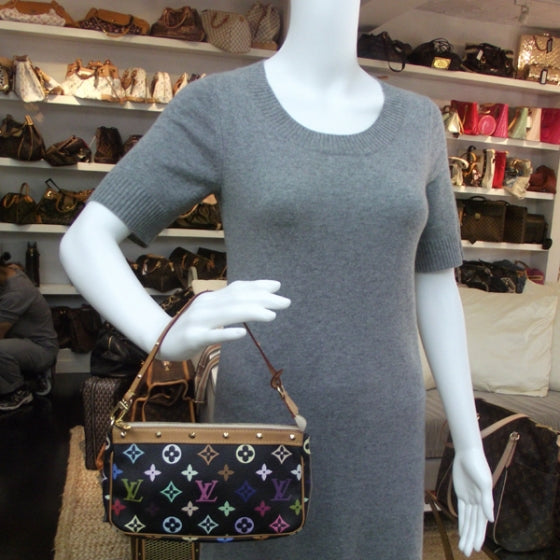 Monogram Multicolor Pochette Accessories Black