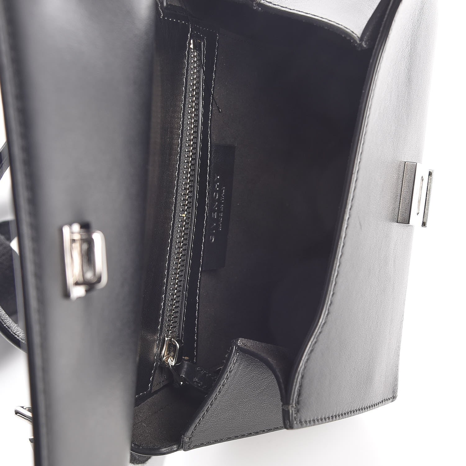 Givenchy Calfskin Mini Pandora Box Logo Strap Crossbody Bag Black 5 of 7