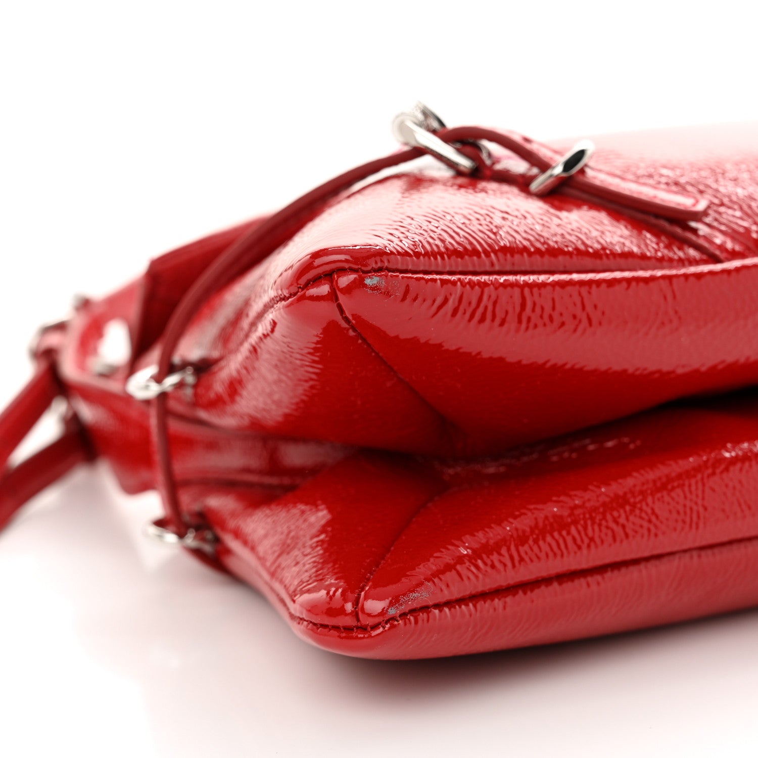 Givenchy Patent Calfskin Small P'tit Voyou Shoulder Bag Vermillon 9 of 14