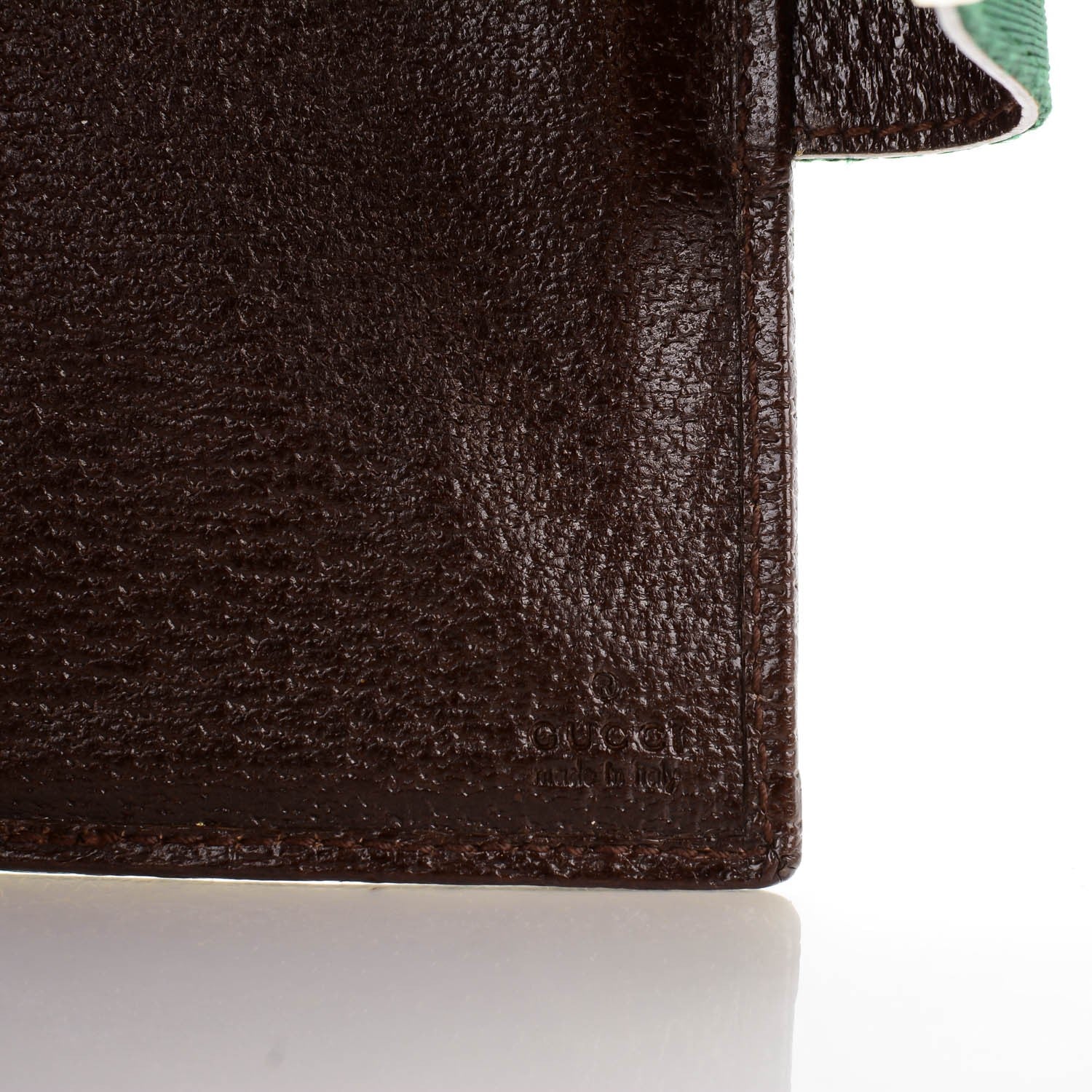 Gucci Monogram Calfskin Ladies Web Continental Wallet Beige Ebony Cocoa 6 of 7