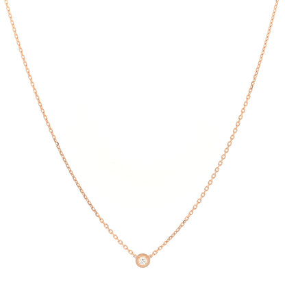 Cartier 18K Pink Gold Diamond XS D'Amour Pendant Necklace 1 of 4