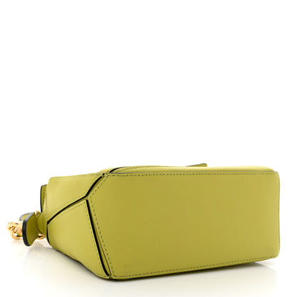 Loewe Calfskin Mini Puzzle Bag Lime Yellow 4 of 10