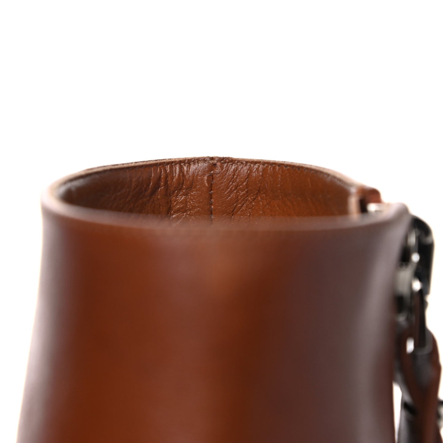 Calfskin Ziptotal 85 Booties 40.5 Cuoio
