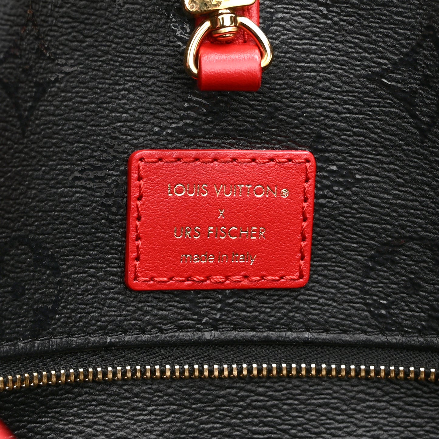 X UF Tufted Monogram Onthego GM Black Red
