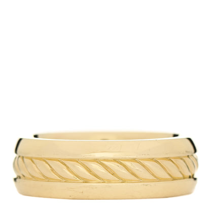 David Yurman 18K Yellow Gold 8mm Cable Classics Inset Band Ring 60 9 1 of 5