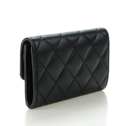 Chanel Lambskin Quilted Flap Card Holder Black 3 of 8
