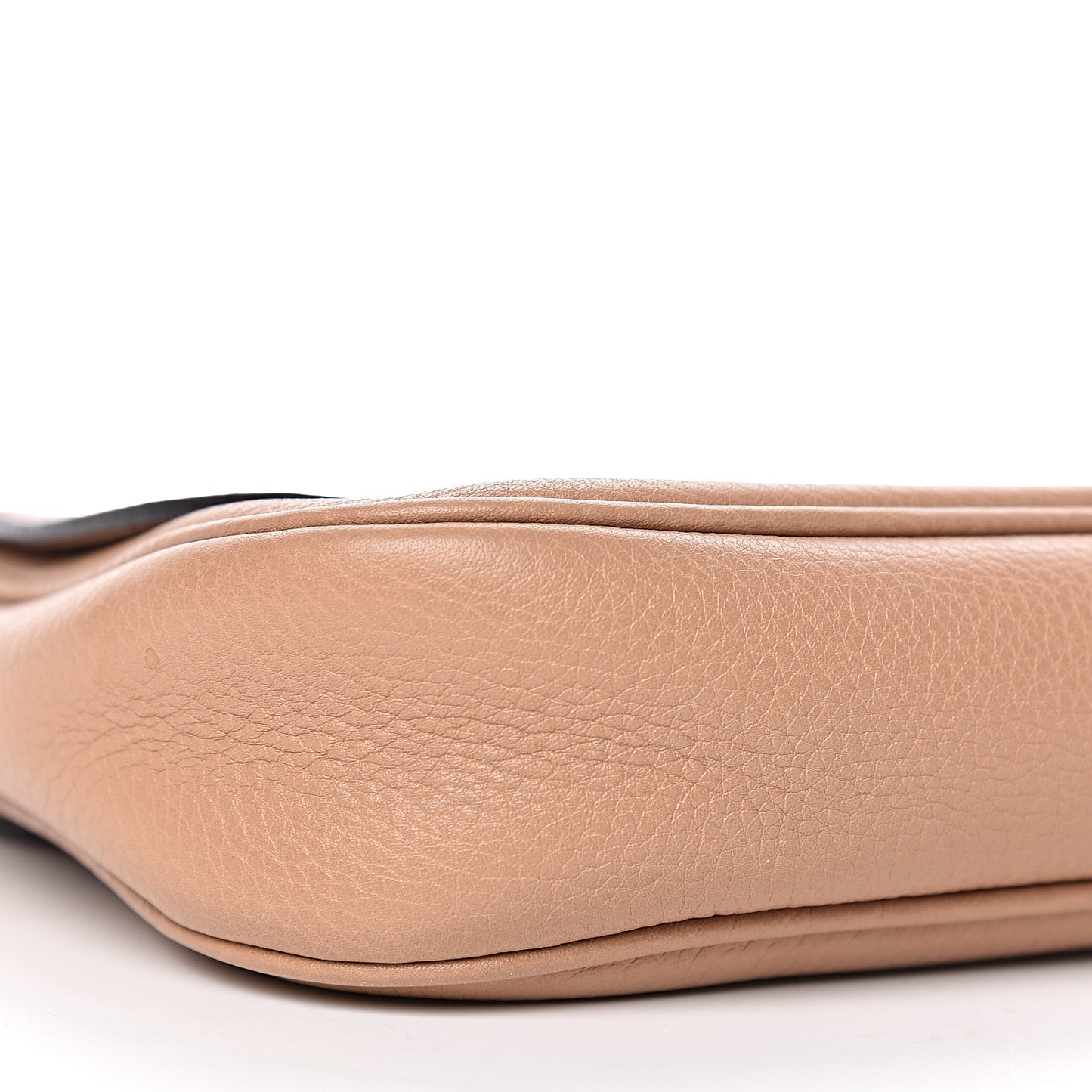 Pebbled Calfskin Medium Soho Flap Crossbody Camelia