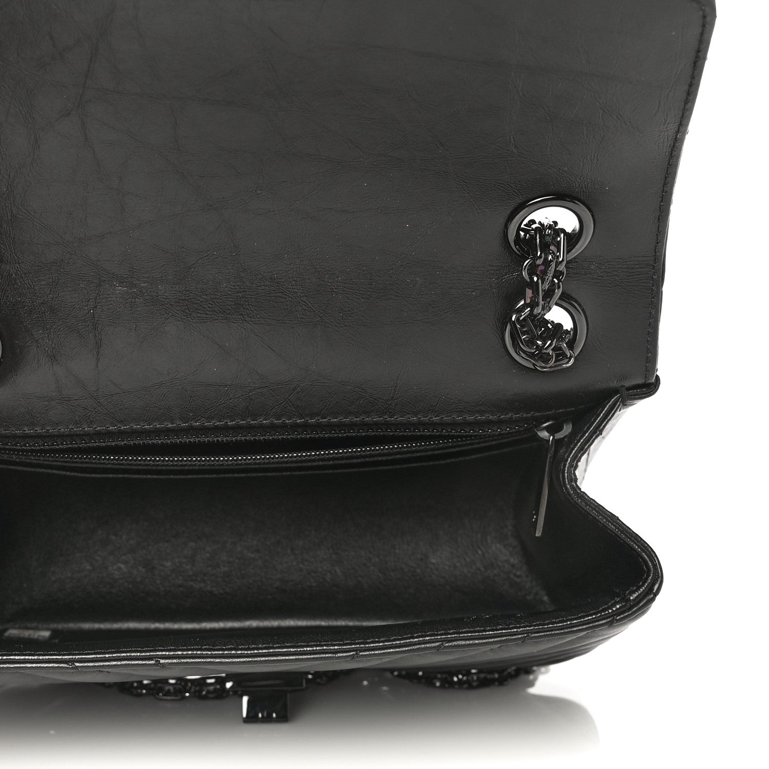 Chanel Aged Calfskin Chevron Quilted 2.55 Reissue Mini Flap So Black 5 of 10