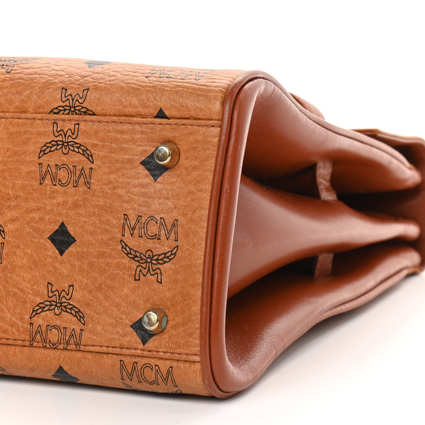 Visetos Top Handle Satchel Cognac