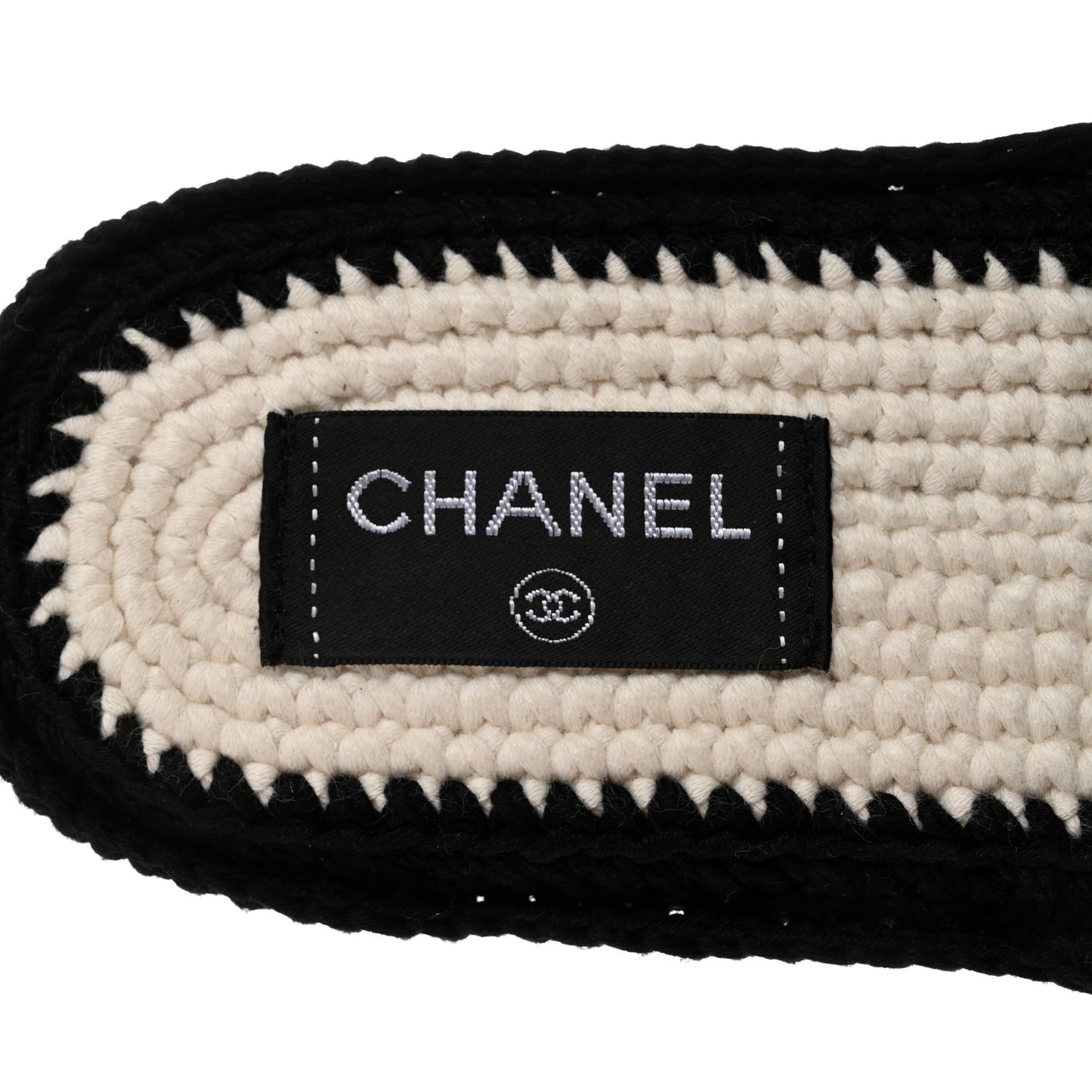 Crochet Mules 37 Ivory Black