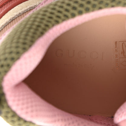 Gucci X SEGA Mesh Canvas Calfskin Womens Flashtrek Sneakers 37.5 Military Oatmeal Carmine Rose Ardesia 7 of 7