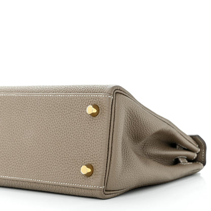 Hermes Togo Kelly Retourne 25 Etoupe 10 of 14