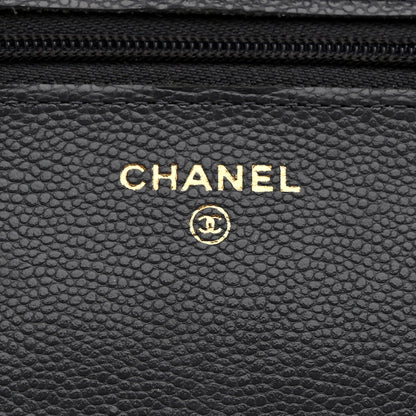 Chanel Caviar Quilted Wallet on Chain WOC Grey 6 of 11