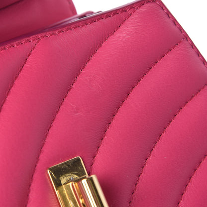 Chloe Calfskin Quilted Nano Drew Bijou Shoulder Bag Fuchsia Rose 11 of 14