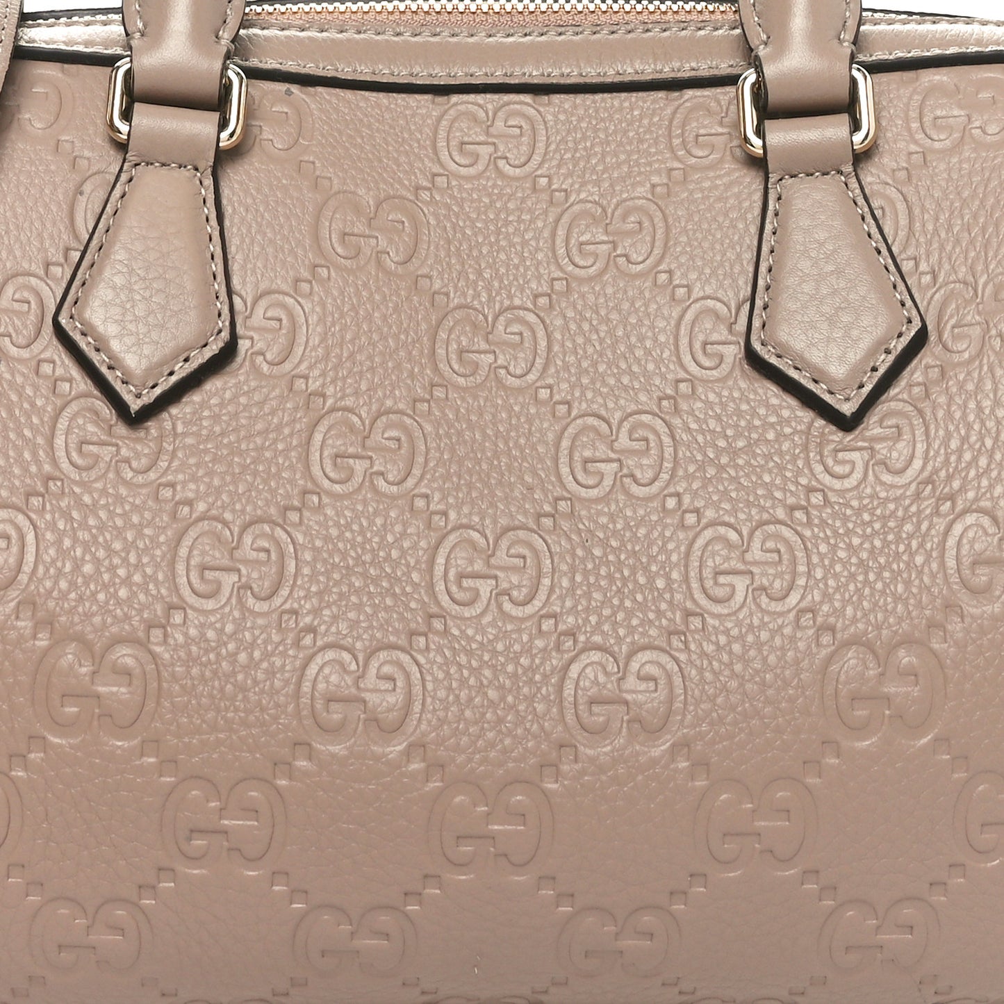 Calfskin GG Emblem Small Top Handle Bag Taupe