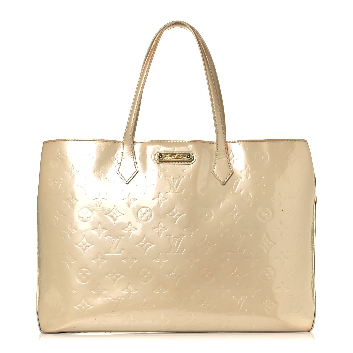 Louis Vuitton Vernis Wilshire MM Blanc Corail 1 of 24