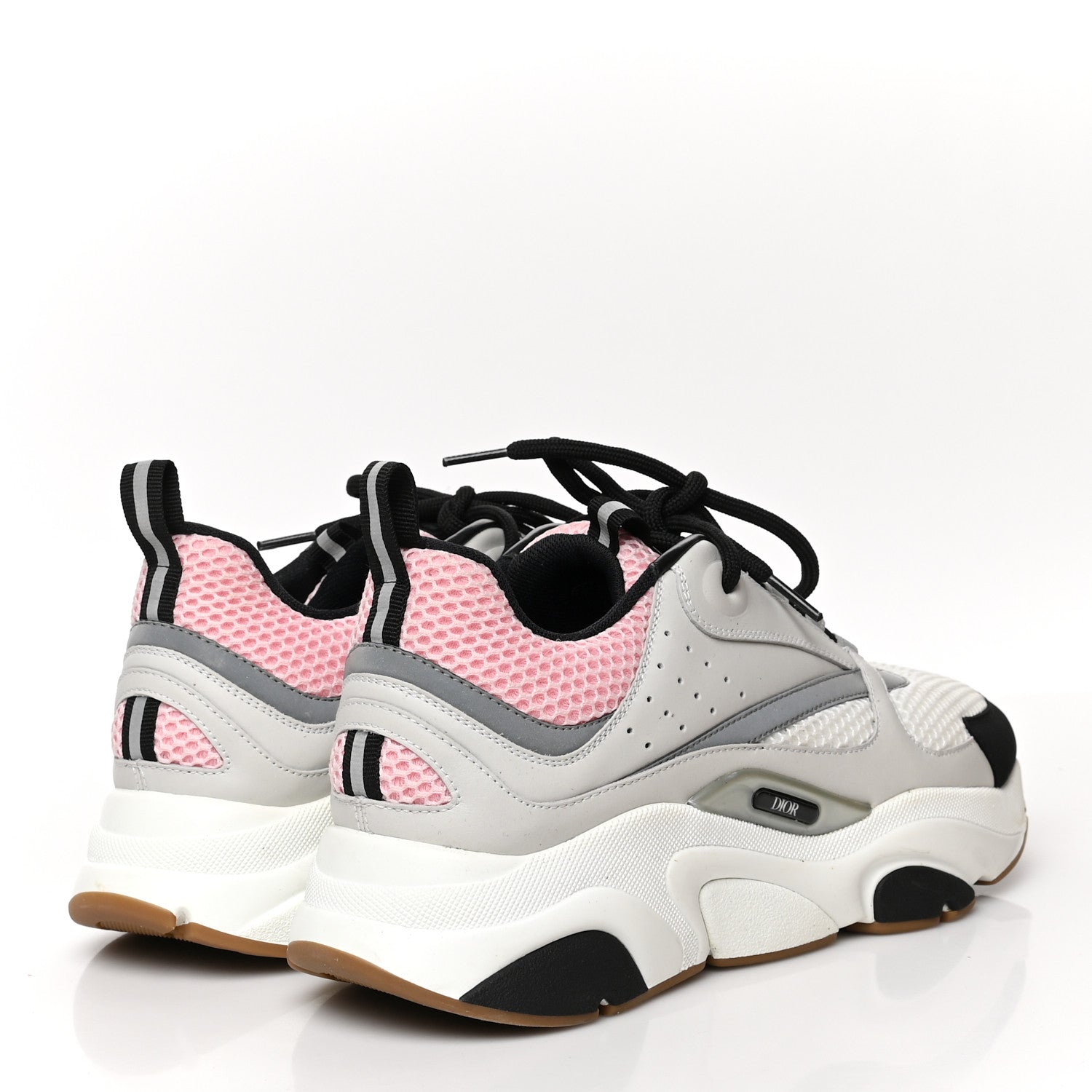 Christian Dior Technical Mesh Calfskin Mens B22 Sneakers 43 White Pink Black 4 of 8