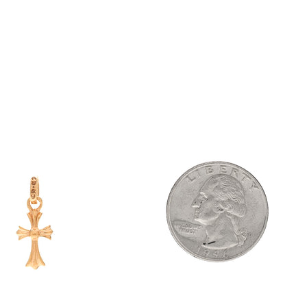 Chrome Hearts 22K Yellow Gold Baby Fat Cross Pendant 2 of 4