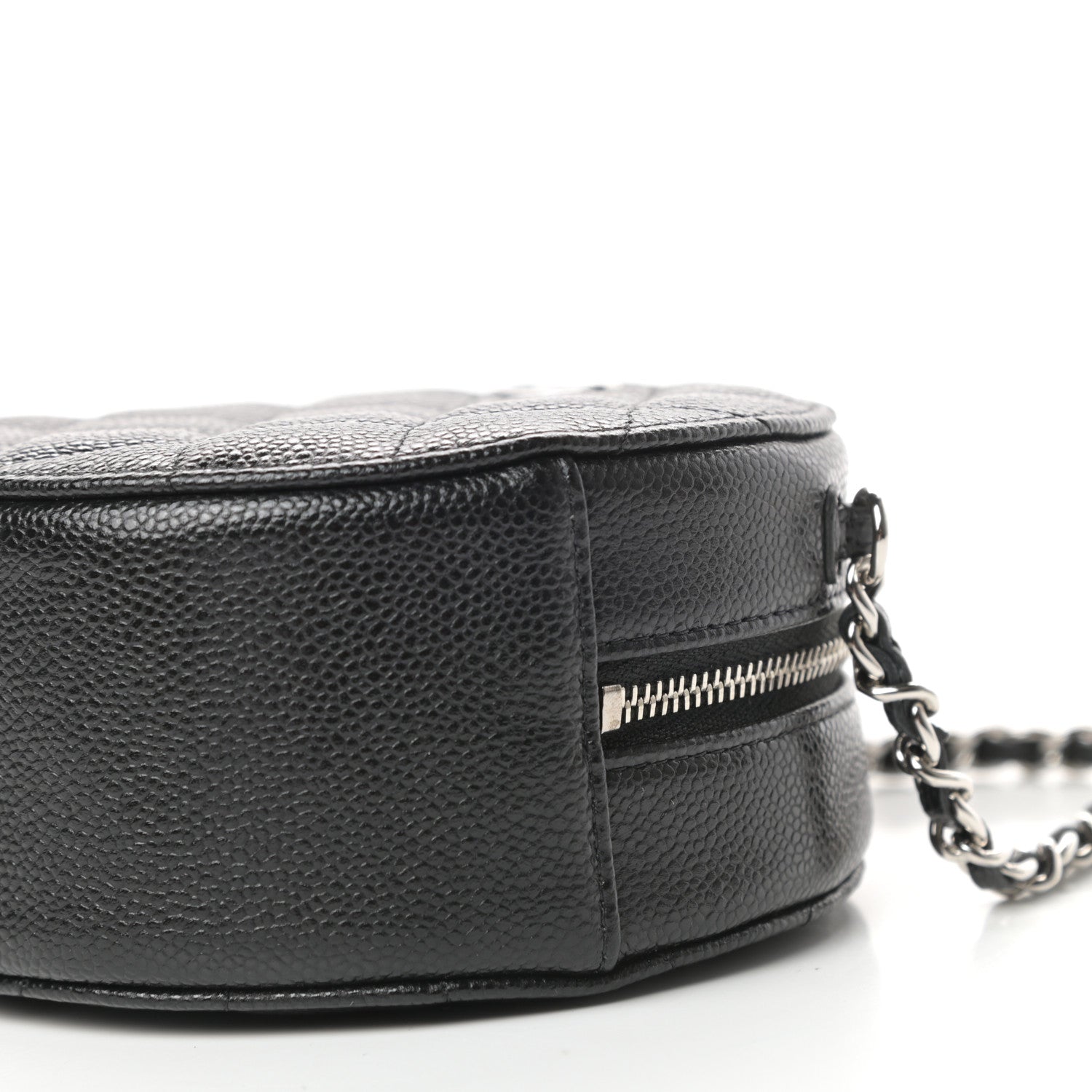 Chanel Caviar Quilted Round Clutch With Chain Black 10 of 11