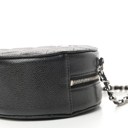 Chanel Caviar Quilted Round Clutch With Chain Black 10 of 11