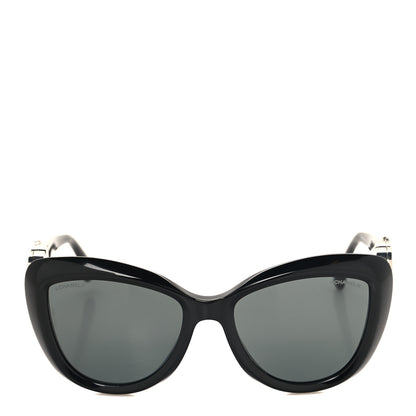 Chanel Acetate Enamel Heart Butterfly Sunglasses 5517 Black 2 of 9