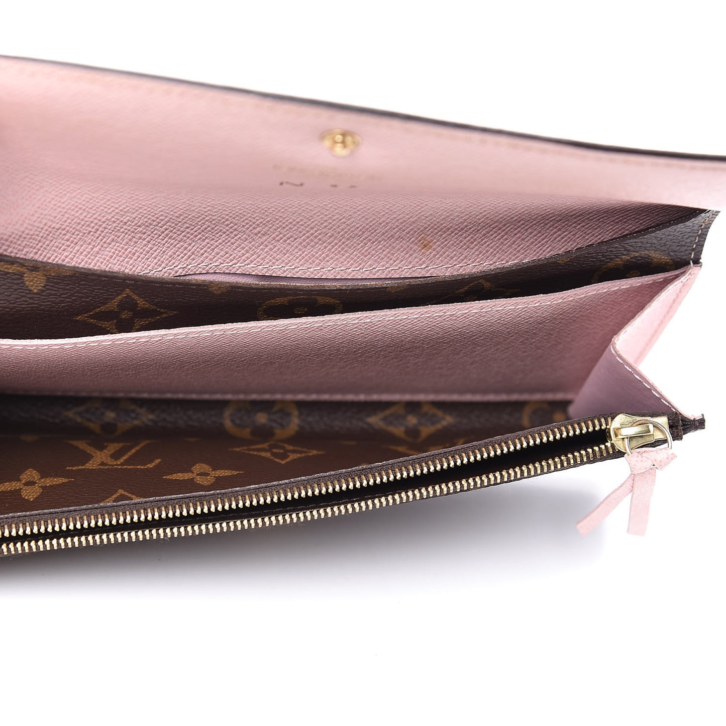 Monogram Emilie Wallet Rose Ballerine