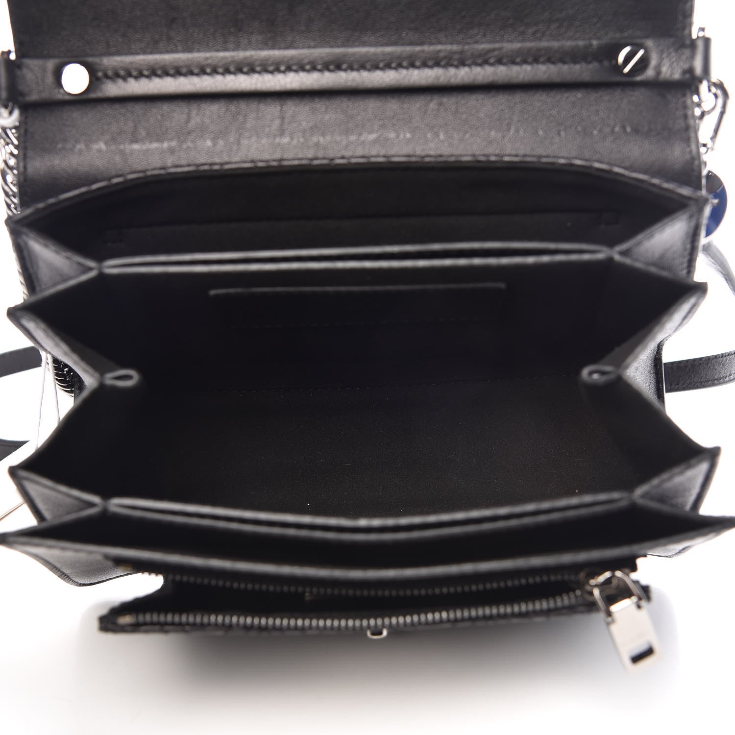 Givenchy Lambskin Embroidered Studded Small GV3 Shoulder Bag Black 5 of 9